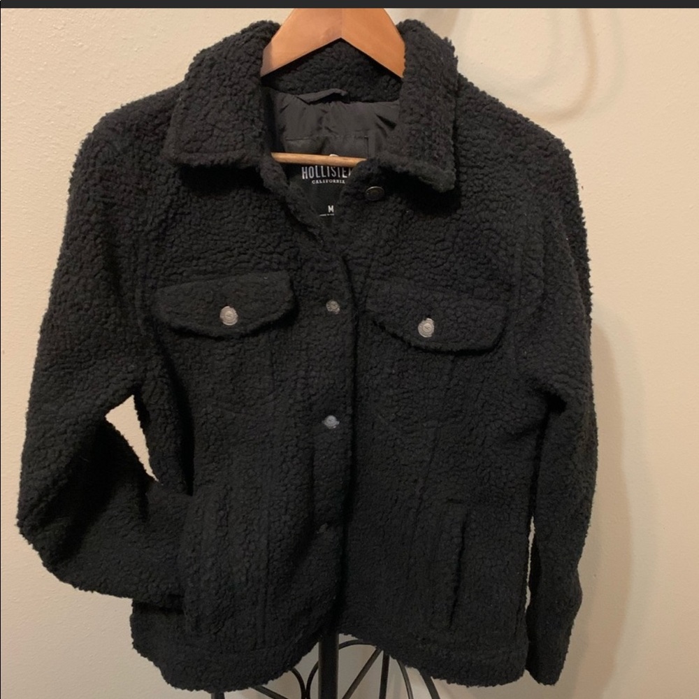 NWT large Hollister Sherpa jacket button up
